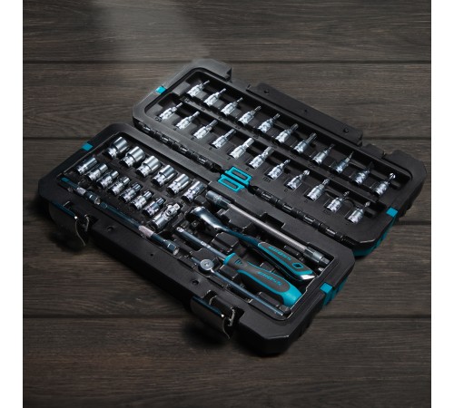 Набор инструментов, 1/4", CrV, 120 зубьев, 42 предмета Gross
