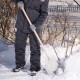 Лопата для уборки снега пластиковая, белая, 420 х 425 мм, без черенка, Сибртех