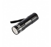Фонарь бытовой алюминиевый с гравировкой, черный, 9 Led, 3 х ААА Stern
