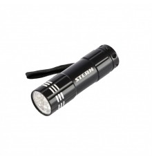 Фонарь бытовой алюминиевый с гравировкой, черный, 9 Led, 3 х ААА Stern
