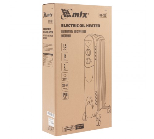 Масляный обогреватель MTX OCH-1500, 230 В, 1500 Вт MTX
