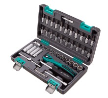Набор инструментов, 1/4", Cr-V, S2, усиленный кейс, 47 предметов Stels
