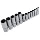 Набор инструментов 1/2", 1/4", CrV, 12 гранные головки, пластиковый кейс, 109 предмета Stels

