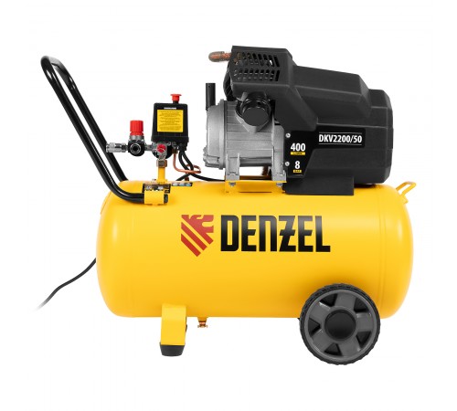 Компрессор воздушный DKV2200/50, Х-PRO 2.2 кВт, 400 л/мин, 50 л Denzel
