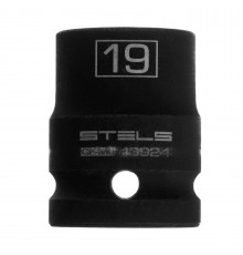 Головка ударная шестигранная, 19 мм, 1/2, CrMo Stels
