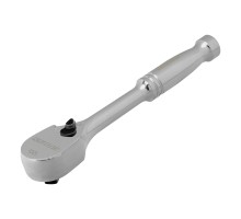 Ключ-трещотка 1/4", CrV, 120 зубьев, цельнометаллический, хром Gross
