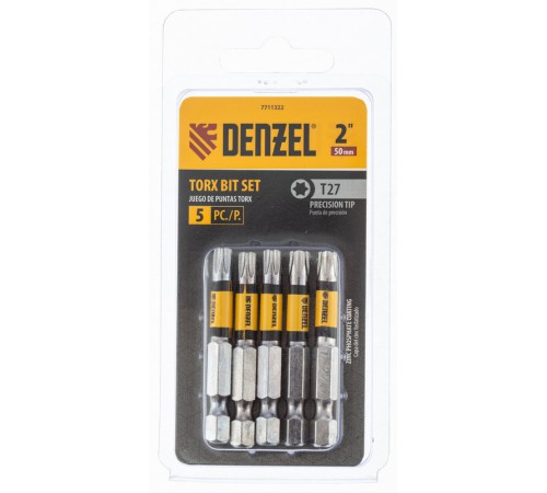 Бита T27x50, 5 шт. Denzel
Бита T27x50, 5 шт. Denzel