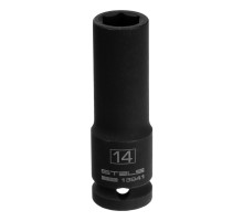 Головка ударная удлиненная шестигранная, 14 мм, 1/2, CrMo Stels
