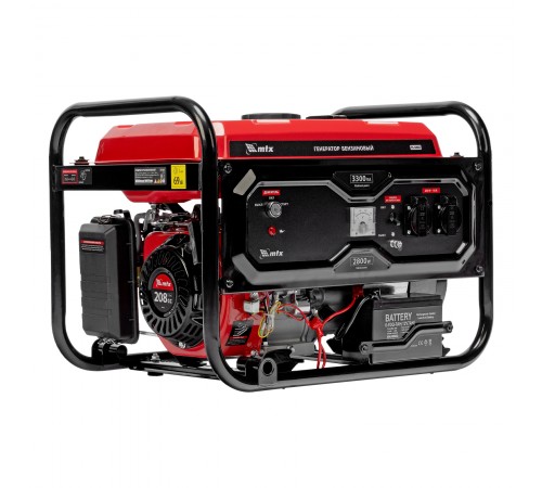 Генератор бензиновый RS-4000E, 3,3 кВт, 230В, электростартер MTX
