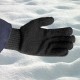 Перчатки трикотажные, акрил, двойные, черный, двойная манжета Сибртех