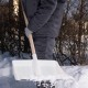 Лопата для уборки снега пластиковая, белая, 420 х 425 мм, без черенка, Сибртех