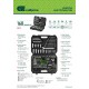 Набор инструментов, 1/2", 3/8", 1/4", пластиковый кейс 172 предм. Сибртех