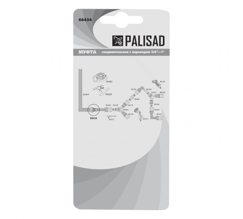 Муфта соединительная c переходом 3/4-1, пластмассовая Palisad
