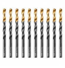 Сверло по металлу, 7 мм, HSS-Tin, Golden Tip, 10 шт. Denzel
