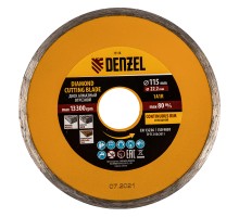 Диск алмазный, отрезной сплошной, 115 х 22.2 мм, мокрая резка Denzel
