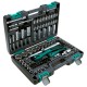 Набор инструментов 1/2", 1/4", CrV, 12 гранные головки, пластиковый кейс, 109 предмета Stels
