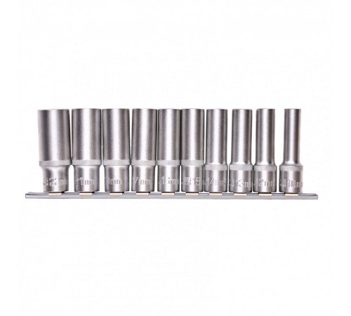 Набор удлиненных торцевых головок 1/2", шестигранные, CrV, 10 шт, 10-22 мм Stels
Набор удлиненных торцевых головок 1/2", шестигранные, CrV, 10 шт, 10-22 мм Stels