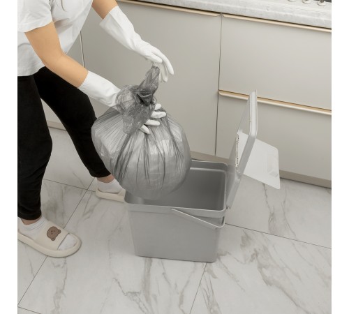 Пакеты для мусора 30 л x 50 шт. серые, Home Palisad
