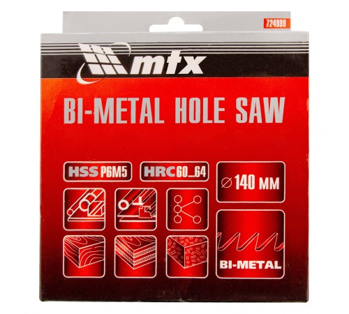 Коронка Bimetal, 140 мм Matrix
Коронка Bimetal, 140 мм Matrix