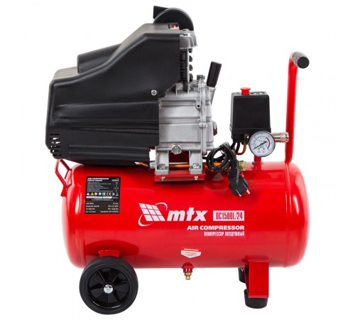 Компрессор воздушный DC1500L/24, 1,5 кВт, 24 л, 210 л/мин MTX
Компрессор воздушный DC1500L/24, 1,5 кВт, 24 л, 210 л/мин MTX