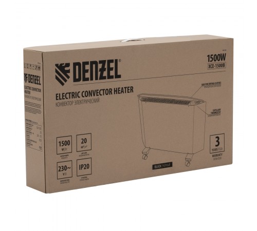 Конвектор электрический XCE-1500 B, 230 В, 1500 Вт, X-образный нагреватель Denzel
Конвектор электрический XCE-1500 B, 230 В, 1500 Вт, X-образный нагреватель Denzel