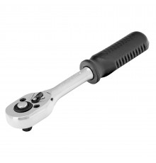 Ключ-трещотка 1/4", 45 зубьев, с быстрым сбросом, CrV, хром Сибртех
