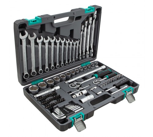 Набор инструментов, 1/2", 1/4", CrV, пластиковый кейс 88 предметов Stels
