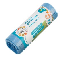 Пакеты для мусора 30 л х 30 шт, голубые, Elfe
