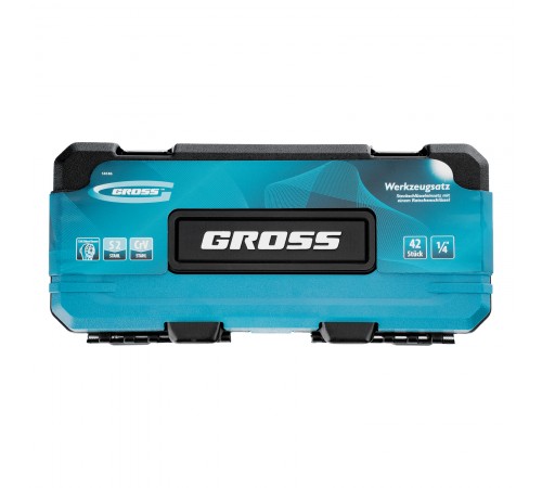 Набор инструментов, 1/4", CrV, 120 зубьев, 42 предмета Gross
