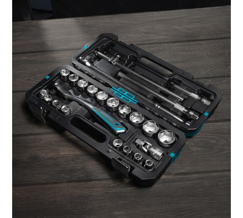 Набор инструментов, 1/2", CrV, 120 зубьев, 24 предмета Gross
Набор инструментов, 1/2", CrV, 120 зубьев, 24 предмета Gross