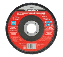 Круг лепестковый торцевой, P 120, 125 х 22.2 мм Matrix
