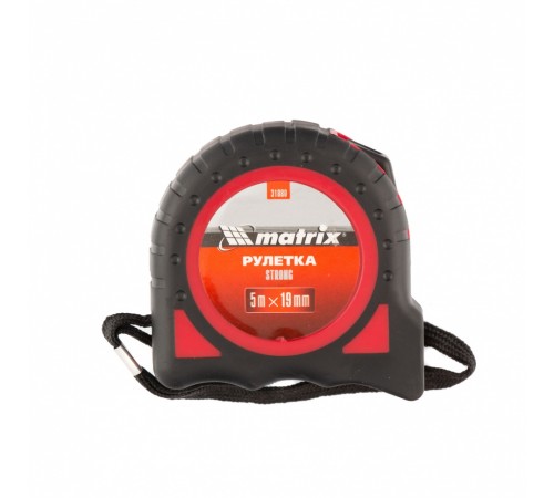 Рулетка Strong,5 м х 19 мм,обрезиненный корпус Matrix
Рулетка Strong,5 м х 19 мм,обрезиненный корпус Matrix