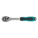 Ключ-трещотка 1/4", CrV, 72 зуба, с быстрым сбросом, матовый хром Stels
