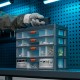 Органайзер для хранения с выдвижными лотками 310х150х260мм, 4 секции, пластик Stels
