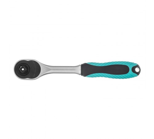 Ключ-трещотка 1/4", CrV, 72 зуба, с быстрым сбросом, матовый хром Stels
