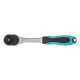 Ключ-трещотка 1/4", CrV, 72 зуба, с быстрым сбросом, матовый хром Stels
