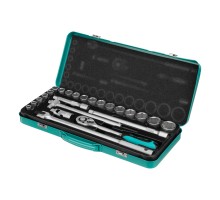 Набор торцевых головок с трещоткой 1/2", 24 предмета Stels
