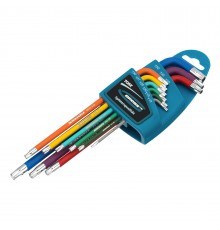 Набор ключей имбусовых Torx -TT, 9 шт: T10-T50, магнит, S2, экстра-длинные, хром/краска 9 шт Gross
