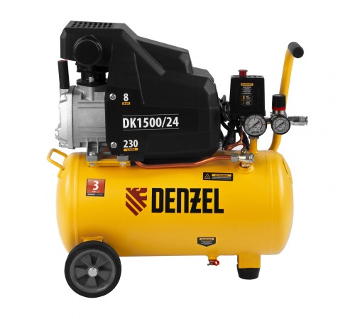 Компрессор воздушный DK1500/24, Х-PRO 1.5 кВт, 230 л/мин, 24 л Denzel
