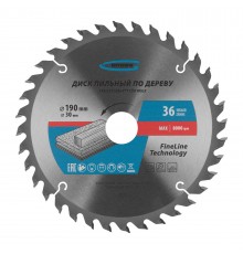 Пильный диск по дереву 190 x 30 x 36Т Gross

