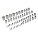 Набор инструментов, 1/2", 1/4", 3/8", CrV, S2, пластиковый кейс, 144 предмета Denzel