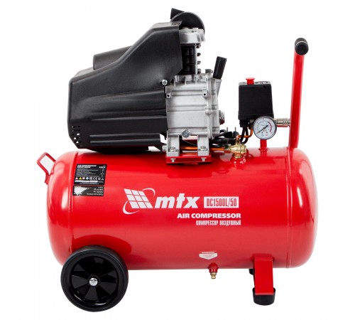 Компрессор воздушный DC1500L/50, 1,5 кВт, 50 л, 210 л/мин MTX
Компрессор воздушный DC1500L/50, 1,5 кВт, 50 л, 210 л/мин MTX
