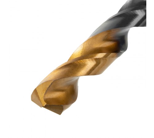 Сверло по металлу, 10 мм, HSS-Tin, Golden Tip, 8 шт. Denzel
