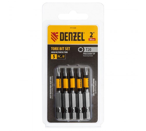 Бита T20x50, 5 шт. Denzel

