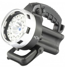 Фонарик поисковый, аккумуляторный, галоген 25 W + 11 светодиодов Stern
