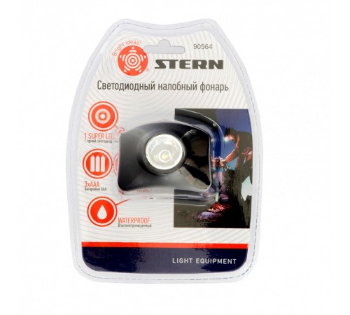 Фонарь наголовный, светодиодный, 1 super Led, 3 х ААА Stern
Фонарь наголовный, светодиодный, 1 super Led, 3 х ААА Stern