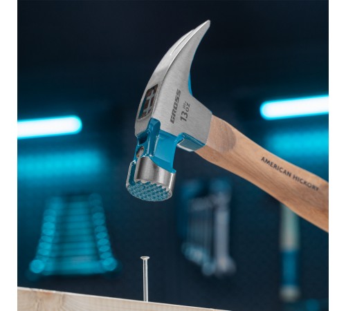 Молоток-гвоздодер, 380 г, угол 75, магнит, обрезиненная рукоятка AMERICAN HICKORY GROSS
Молоток-гвоздодер, 380 г, угол 75, магнит, обрезиненная рукоятка AMERICAN HICKORY GROSS