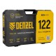 Набор инструментов, 1/2", 1/4", CrV, S2, пластиковый кейс, 122 предмета Denzel