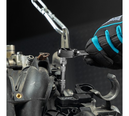 Ключ-трещотка 1/4", CrV, 120 зубьев, цельнометаллический, хром Gross
