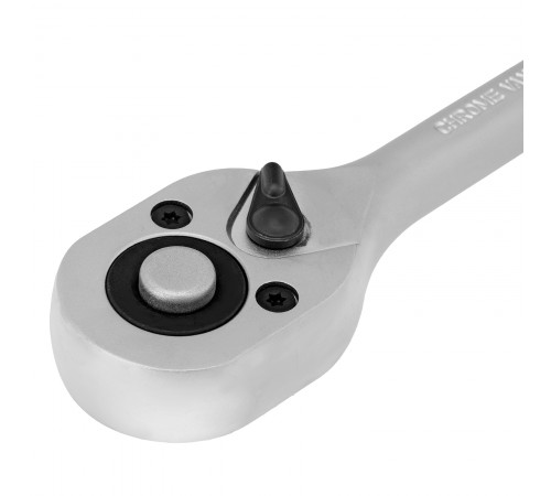 Ключ-трещотка 3/8", CrV, 72 зуба, с быстрым сбросом, матовый хром Stels
